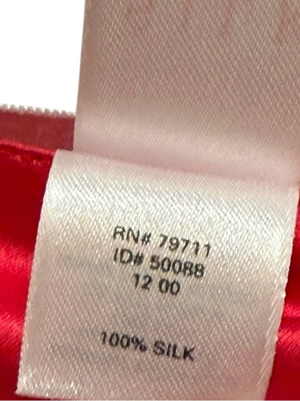 Vintage Victoria's Secret 100% Silk Red Open Back Bias Slip Dress Nightgown L - Picture 11 of 14